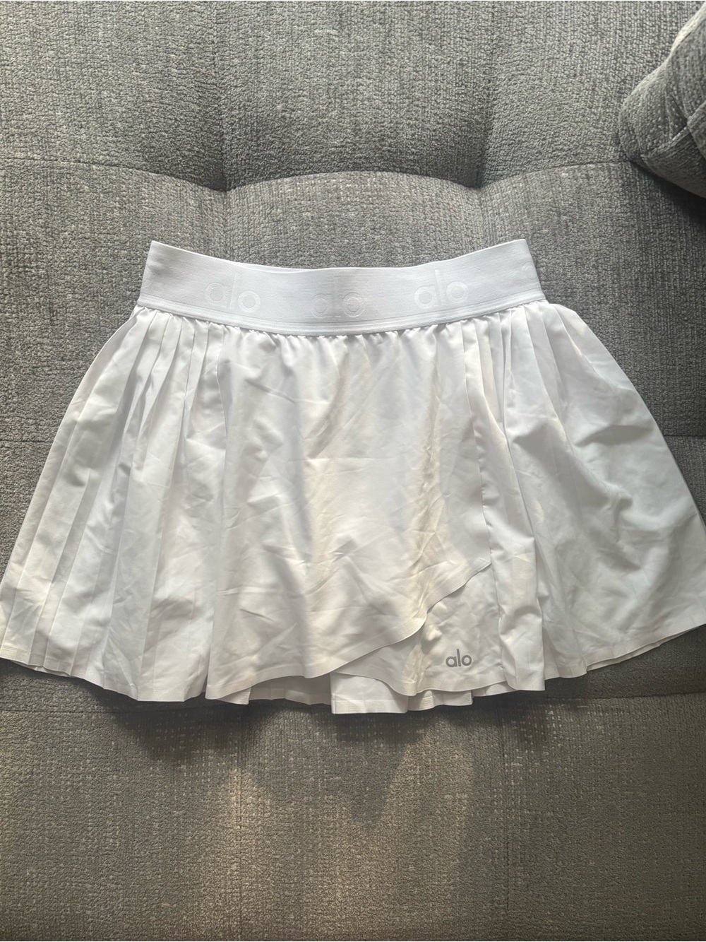 ALO Yoga White Pleated Skirt